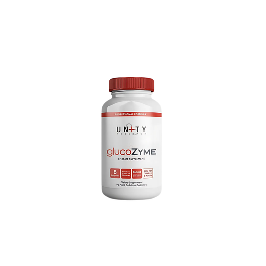 GlucoZyme™ 90mg – 90 Cápsulas Vegetais – Unity Research