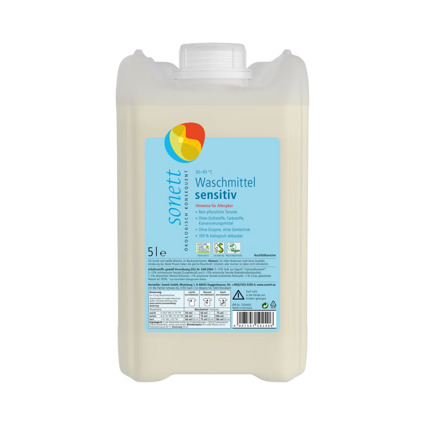 Detergente Líquido para Roupa Sensitiv – Sonett
