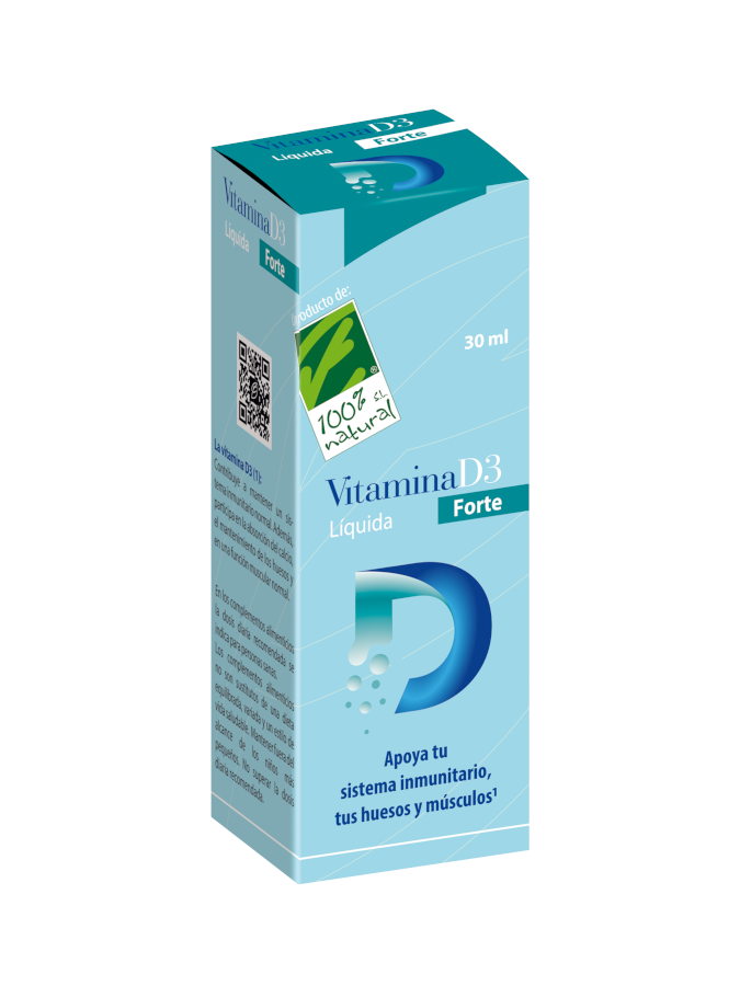Vitamina D3 Líquida – 30ml – Cien por Cien Natural
