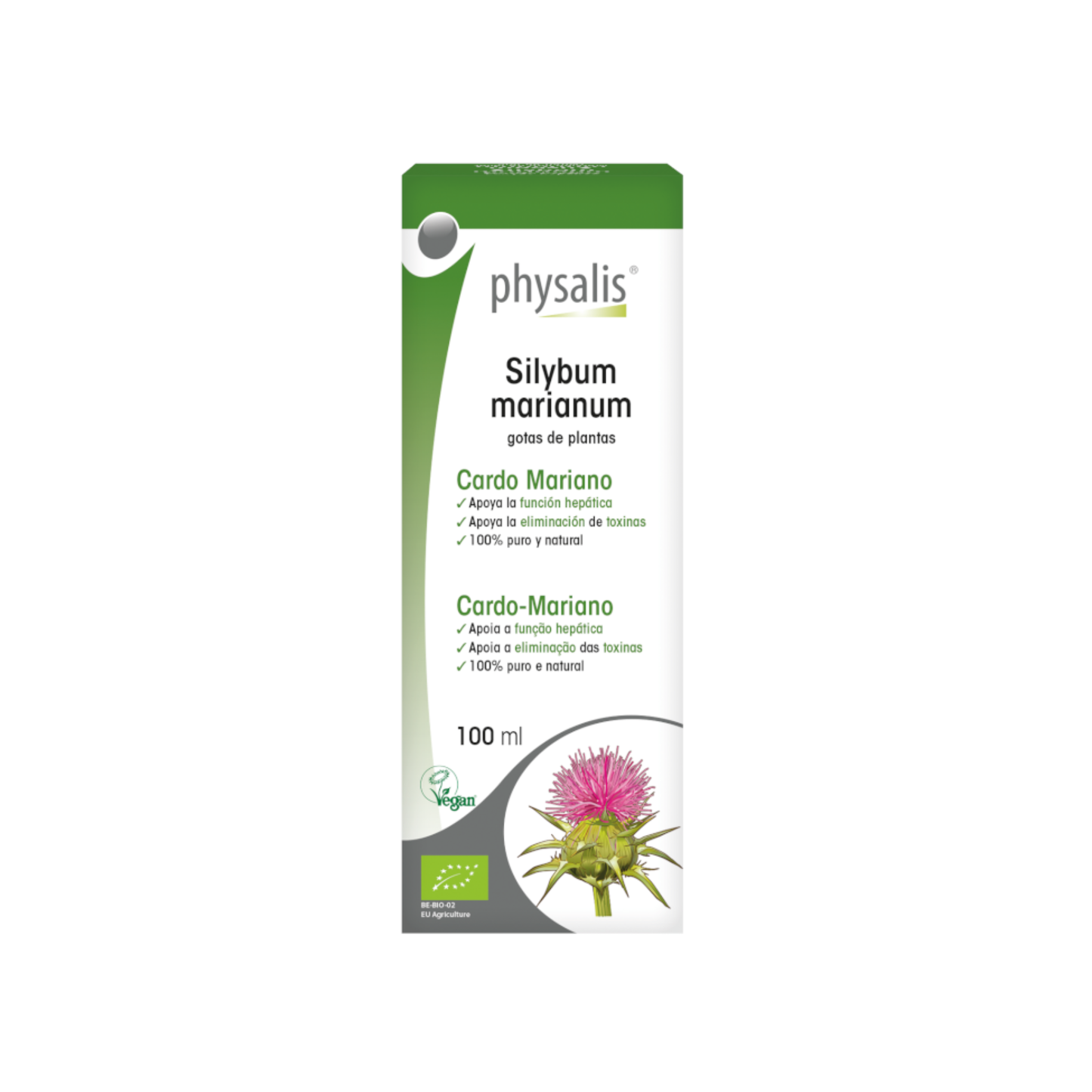 Silybum marianum gotas – 100ml – Physalis