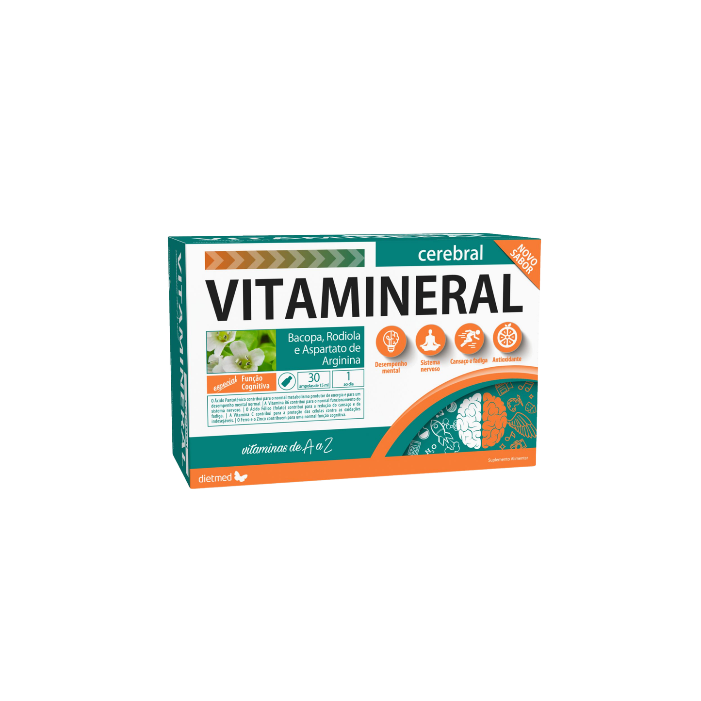 Vitamineral Cerebral – 30 ampolas – Dietmed