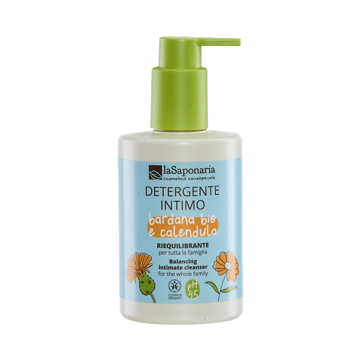 Gel Higiene Intima Reequilibrante Bardana Bio e Calendula – 150ml – La Saponaria