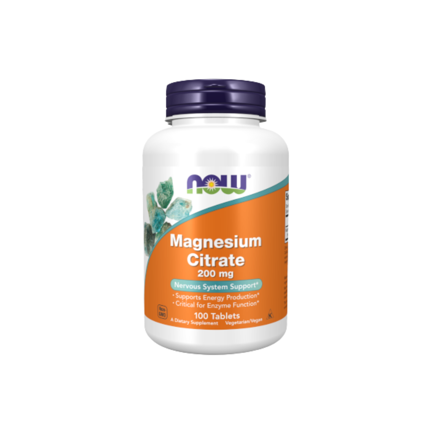 Magnesium citrate 200 mg – 100 comprimidos – Now