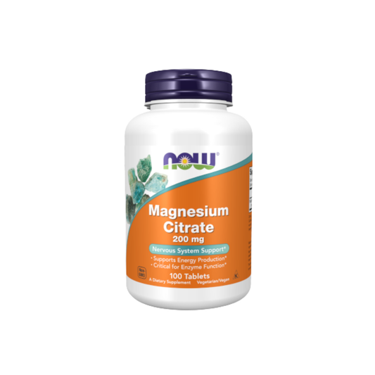 Magnesium citrate 200 mg – 100 comprimidos – Now