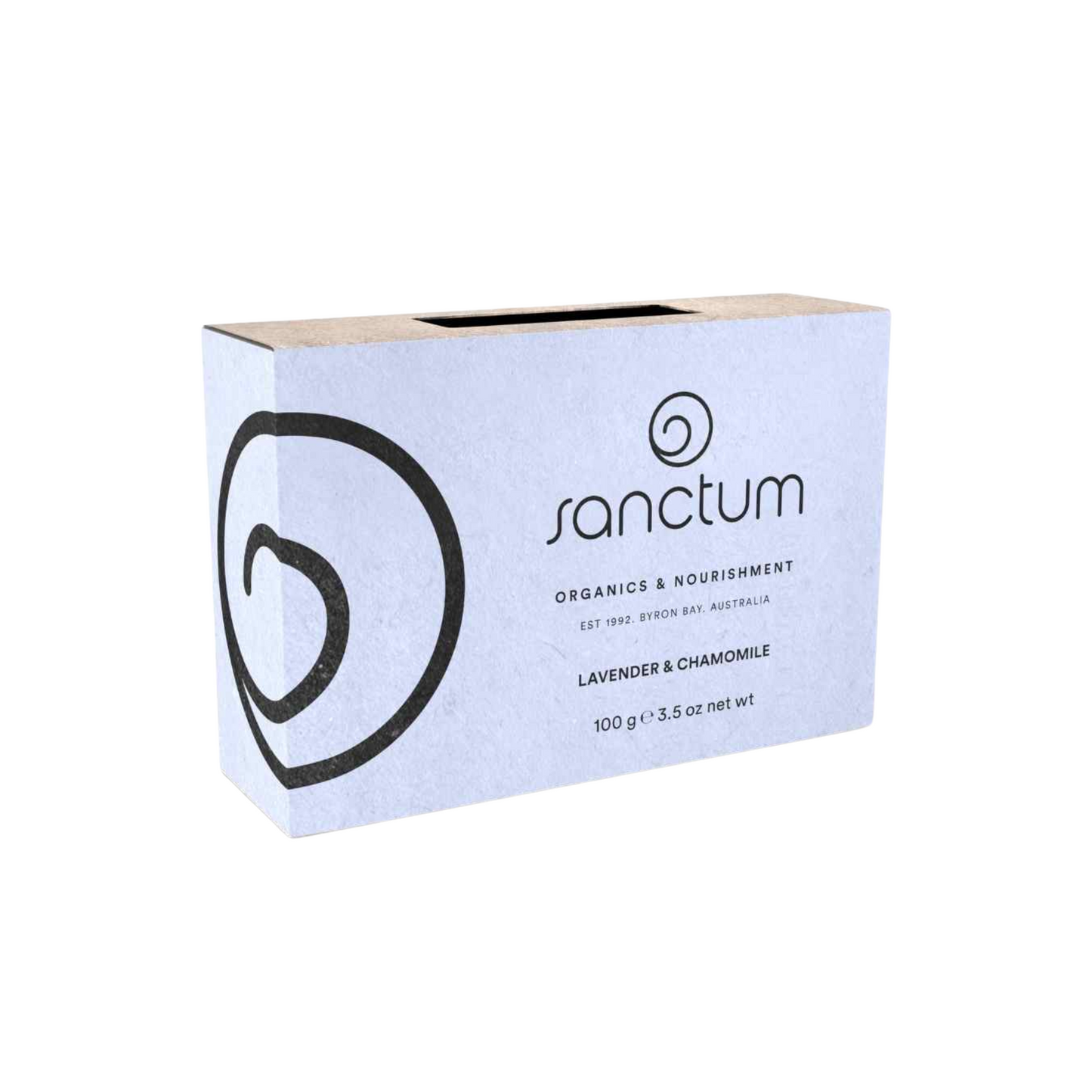 Sabonete de Lavanda e Camomila com Óleo de Semente de Macâdamia Orgânicos Certificados – 100gr – Sanctum