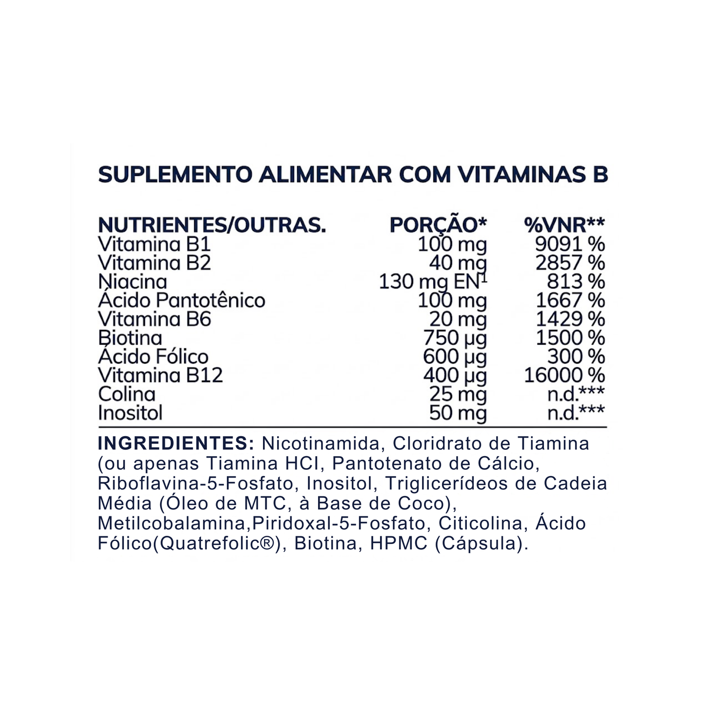 Vitamin B Complex – 60 cápsulas – Moleqlar