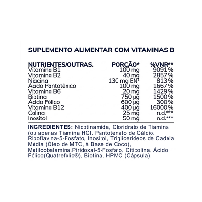 Vitamin B Complex – 60 cápsulas – Moleqlar